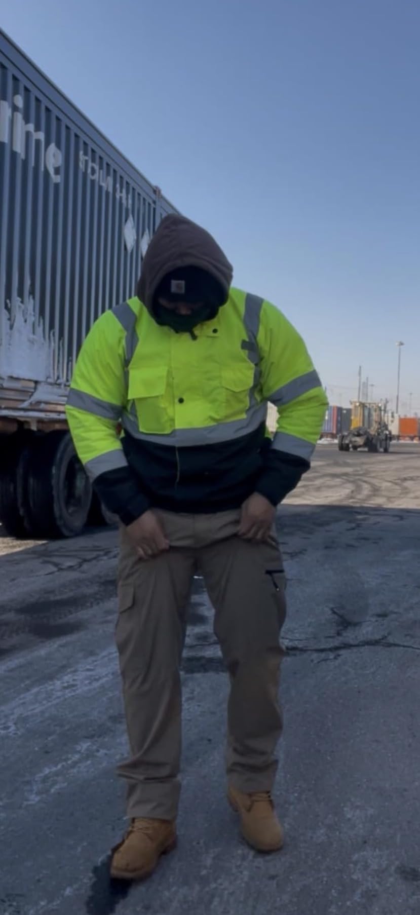 WJ9011/12 Men's ANSI Class 3 High Visibility Bomber Safety Jacket, Waterproof customer photo 1