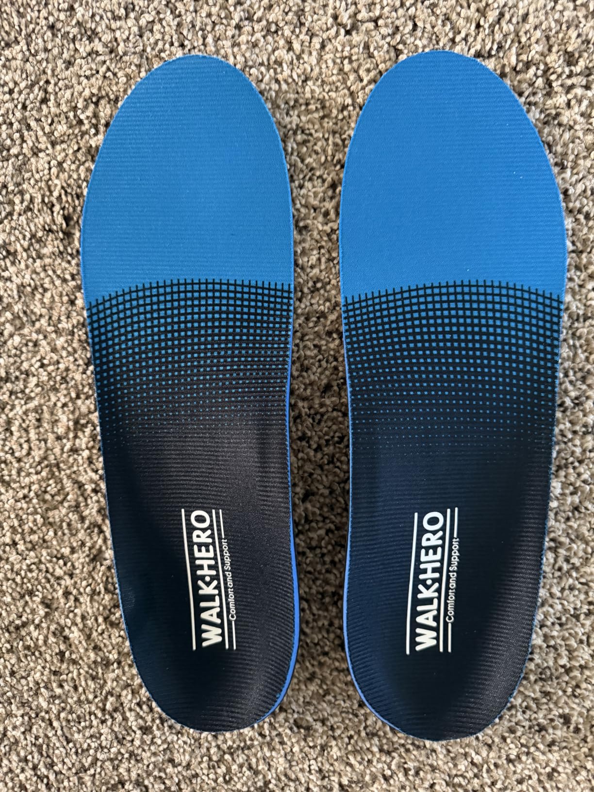 WalkHero Plantar Fasciitis Insoles, Arch Support Inserts for Pain Relief | Orthotics Inserts for Flat Feet, Relieve Foot Fatigue, Standing All Day Work Boot Insole (Mens 10-10 1/2 | Womens 12-12 1/2) customer photo 2