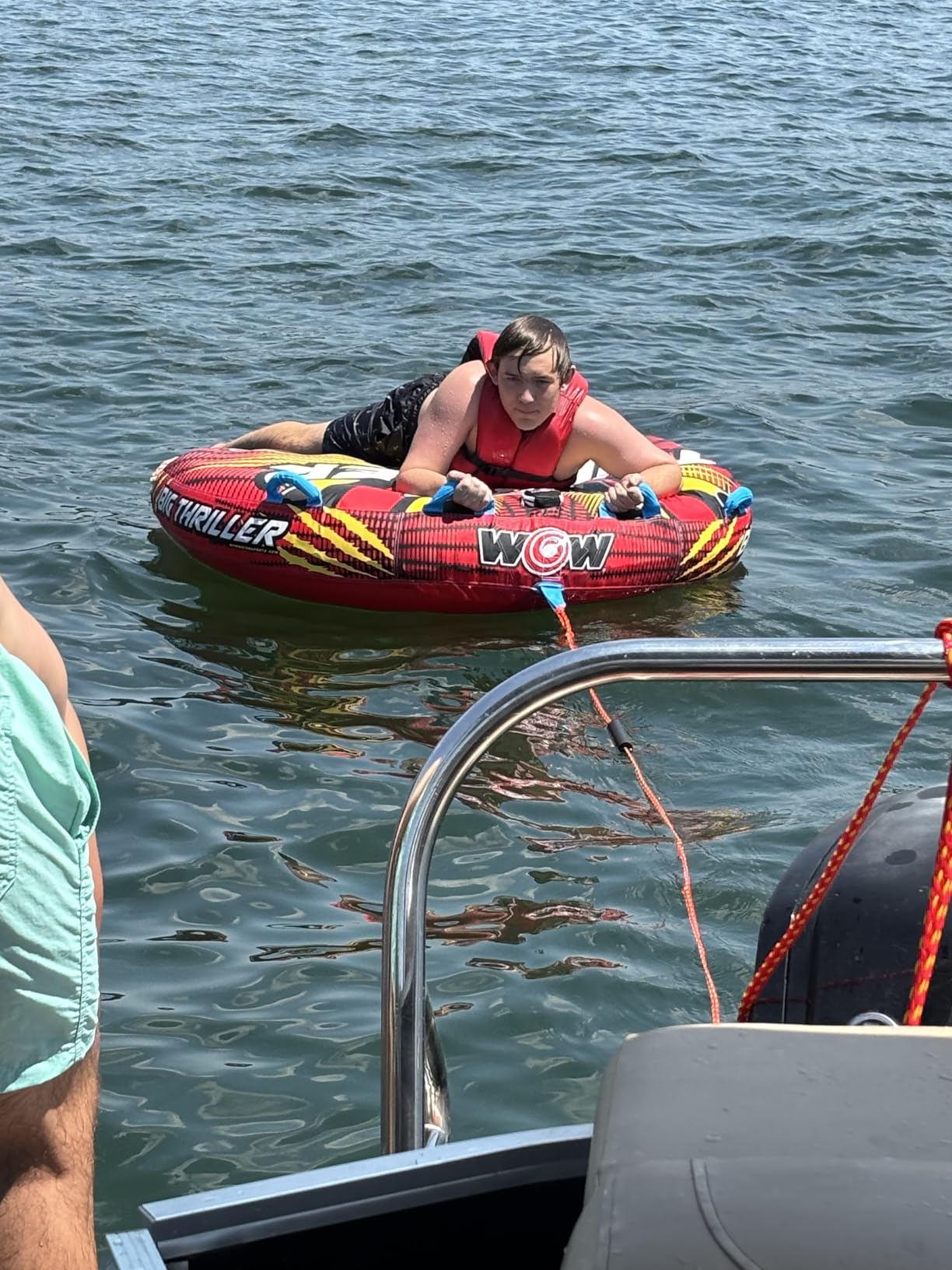 Wow Sports Thriller Towable Deck Tube for Boating Adults, Tubing Boat Inflatable for Water Sports customer photo 2