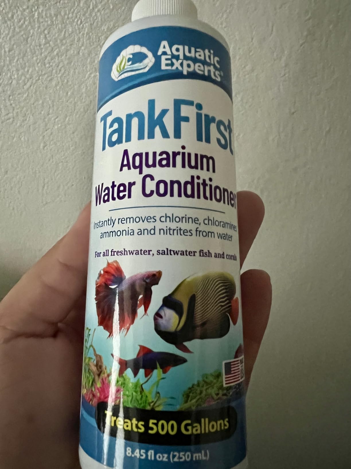 TankFirst Complete Aquarium Water Conditioner - Fish Water Conditioner, Instantly Removes Chlorine, Chloramines, and detoxifies Ammonia from Fish Tank (TankFirst Regular, 500 ml) customer photo 1