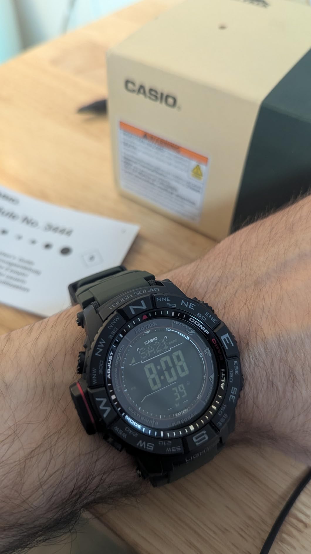 Casio PRW3500 Series | Pro Trek | 100M WR | Compass | Alt/Baro-Thermo | Tough Solar Power | Atomic Timekeeping | 1-100 SEC Stopwatch | Countdown Timer | World Time customer photo 1