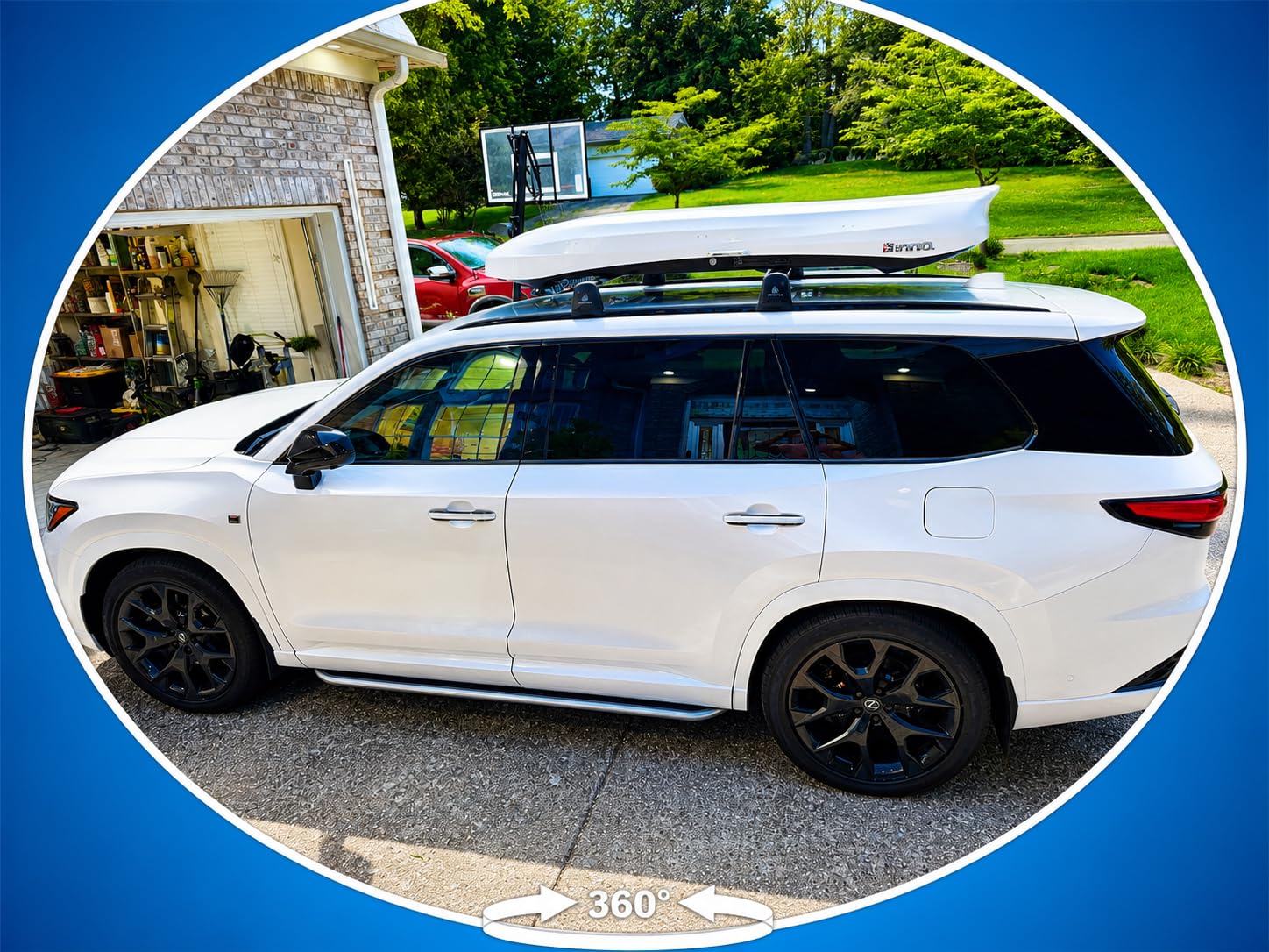 INNO WEDGE660 White 11 cu ft Roof Box, Dual-Side Opening with Locks, Made in Japan customer photo 1