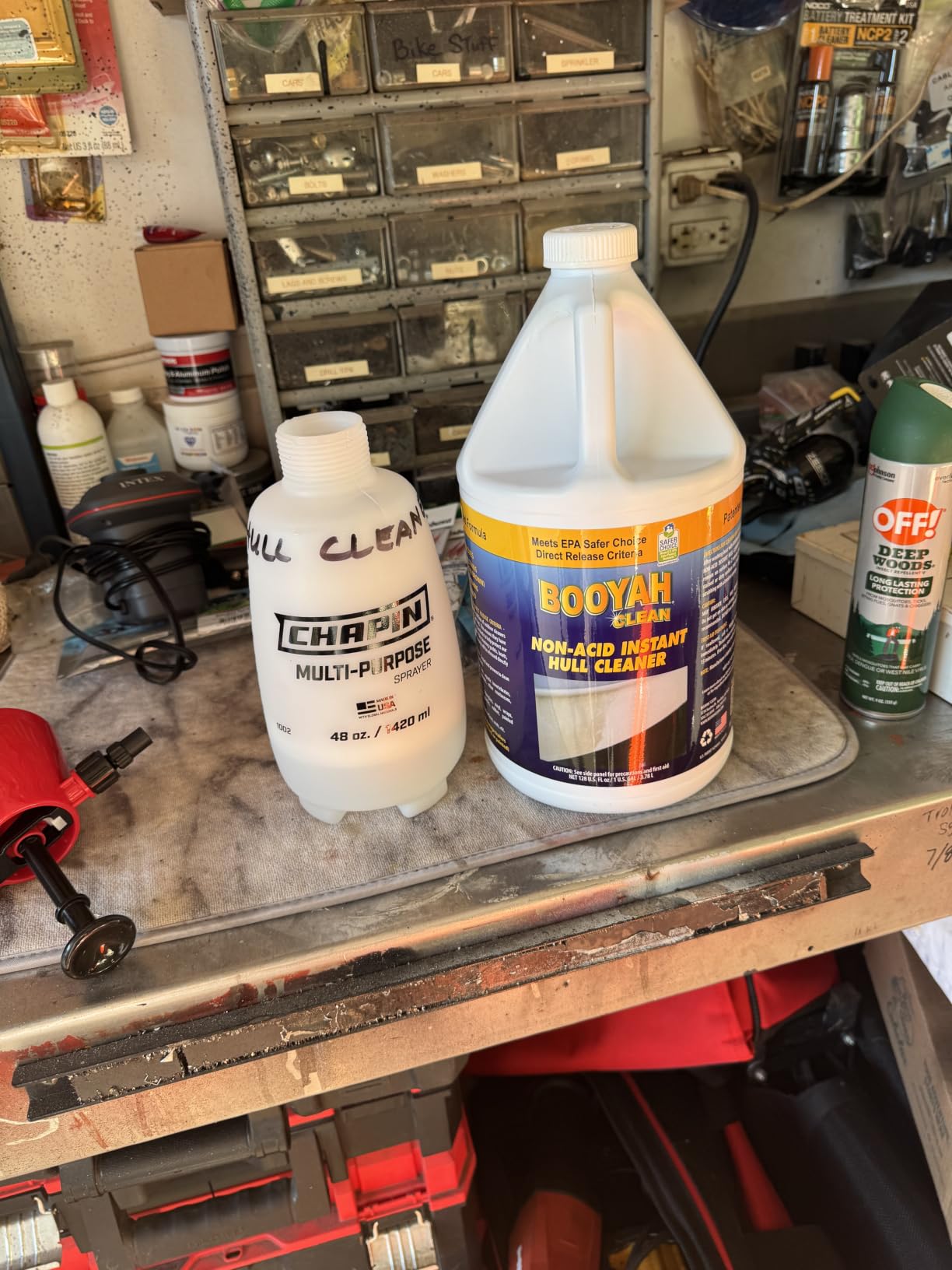Booyah Clean Non-Acid Instant Hull Cleaner (Quart) - Removes Water and Scum Lines, Fish Blood, and Tannin Stains - Meets EPA Safer Choice Direct Release Criteria customer photo 1