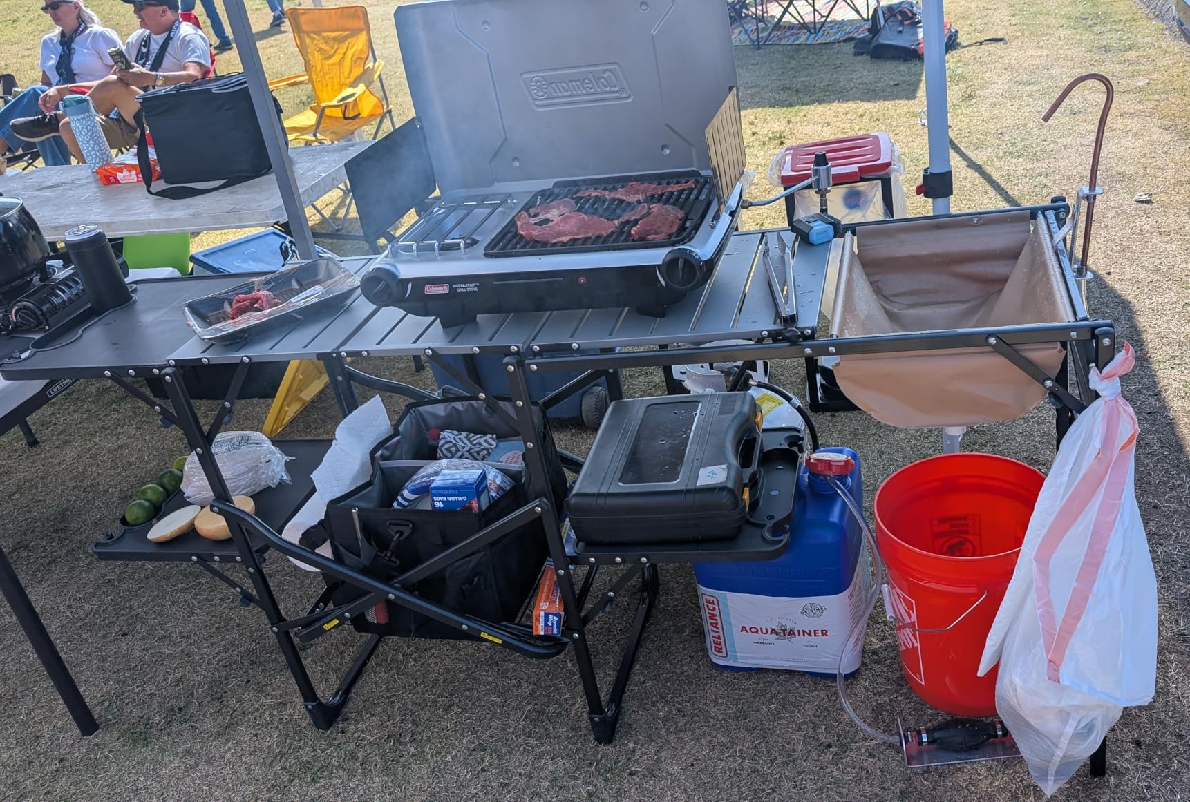 GCI OUTDOOR Master Cook Station | Portable Folding Kitchen Table with Soft Shell Sink, Heat Resistant Tabletop & Telescoping Lantern Pole, Perfect for Camping Trips customer photo 1