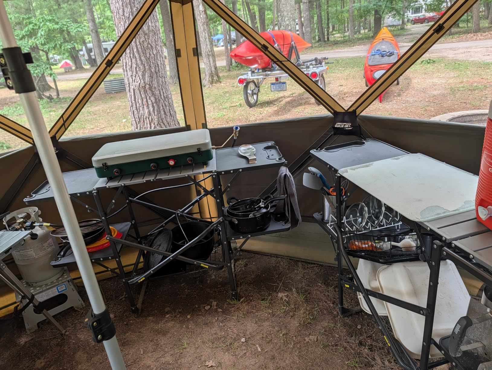 GCI OUTDOOR Master Cook Station | Portable Folding Kitchen Table with Soft Shell Sink, Heat Resistant Tabletop & Telescoping Lantern Pole, Perfect for Camping Trips customer photo 2