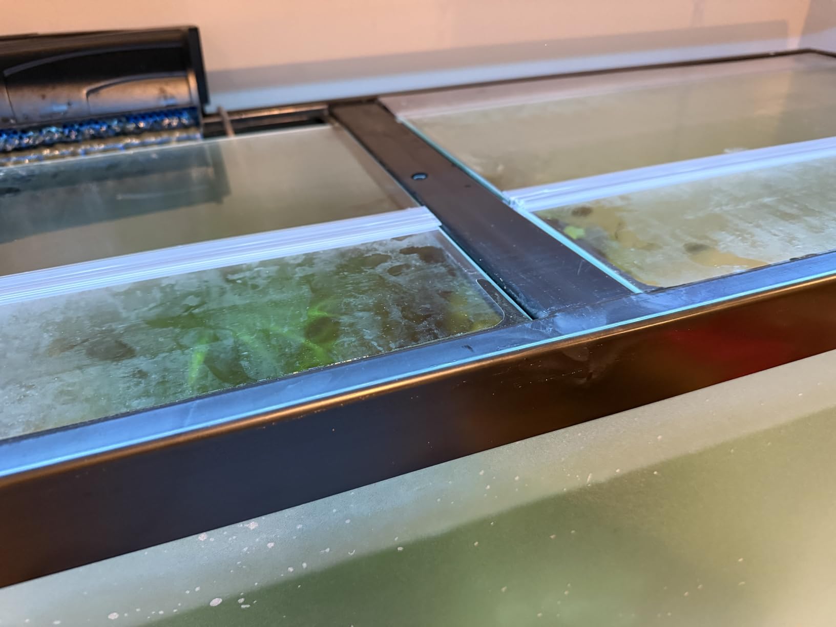 H2Pro 48x18 Glass Canopy 2 Piece Set for 75/90/110 Gallon Aquarium Fish Tank (22.08 x 16.57 x 0.16in) customer photo 1