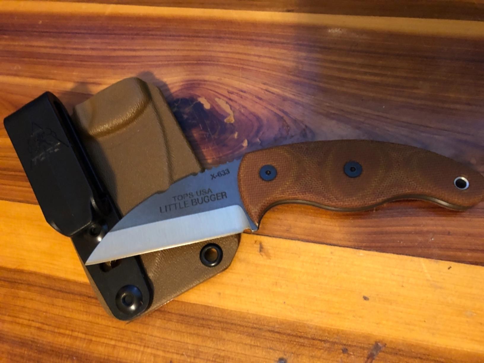 TOPS Knives Little Bugger Fixed Blade Knife | Full Tang 1095 High Carbon Steel - Neck Knife - Bushcraft, Hunting & Camping customer photo 2