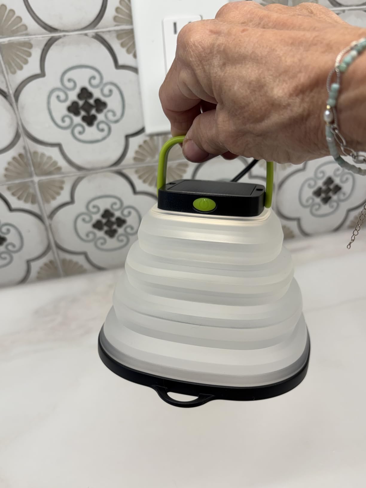 Goal Zero Crush Light Chroma Lantern Collapsible Solar Lantern 3 White Plus Multicolour Fade Plus 6 Colour Modes Turn Campsite Into A Party Built-in Solar Panel Or Charge from Any USB Port,Black customer photo 2
