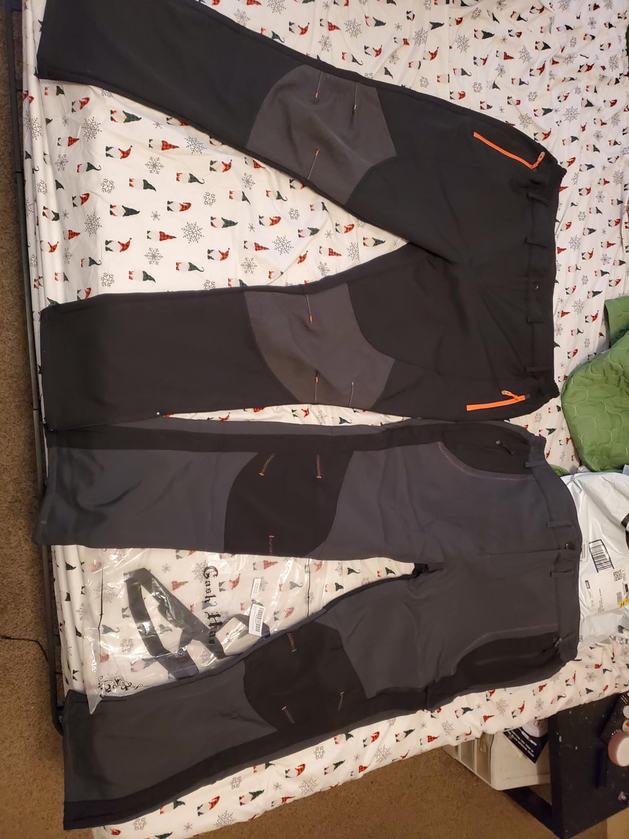 Gash Hao Mens Snow Ski Waterproof Softshell Snowboard Pants Outdoor Hiking Fleece Lined Zipper Bottom Leg customer photo 1