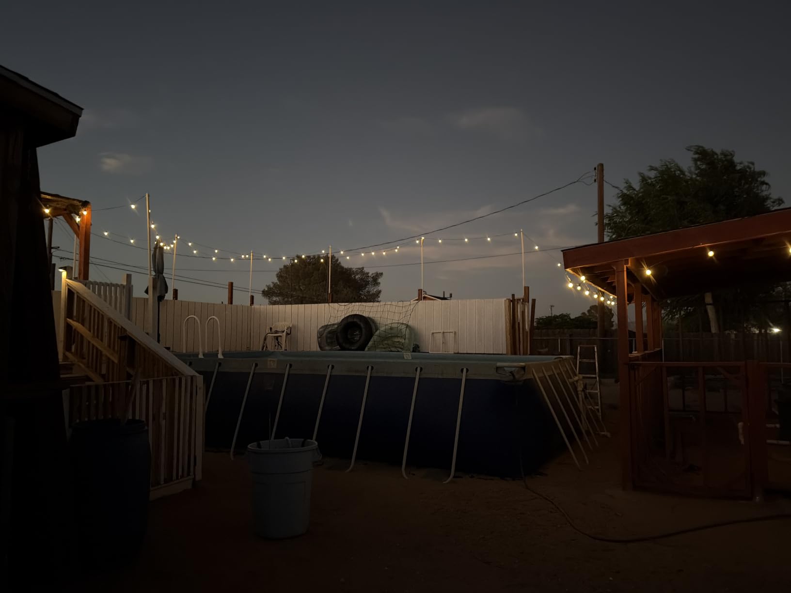 Brightown 58FT Solar String Lights Outdoor, IP65 Waterproof, Remote, Timer | Patio Lights with 17 LED Shatterproof Bulbs, 3 Light Modes, Dimmable, Outside Light for Backyard Porch Yard Party Xmas Decor customer photo 1