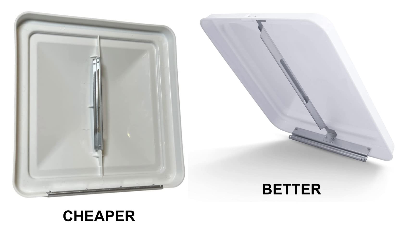 Camp'N 14.5 Inch Universal RV Roof Vent for Trailer, Camper, Motorhome - RV Vent Covers for Roof - OEM Lid Replacement (14.5 x 14.5 White 1-Pack) customer photo 1