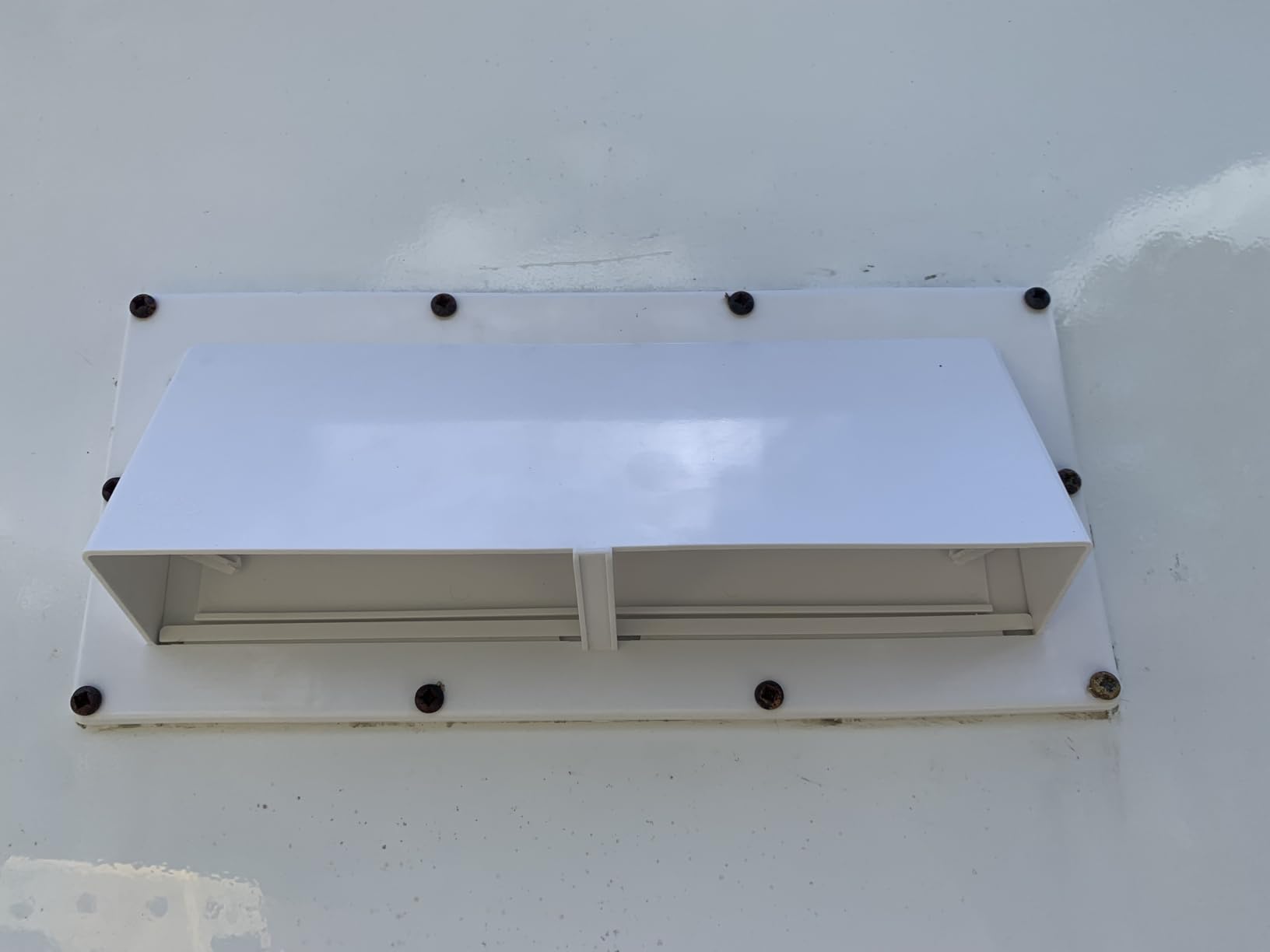RV Exhaust Vent Cover (White) - Perfect RV Stove Vent Cover Replacement for Trailers, Campers, Motorhomes - Easy to Install with Hardware Included customer photo 2