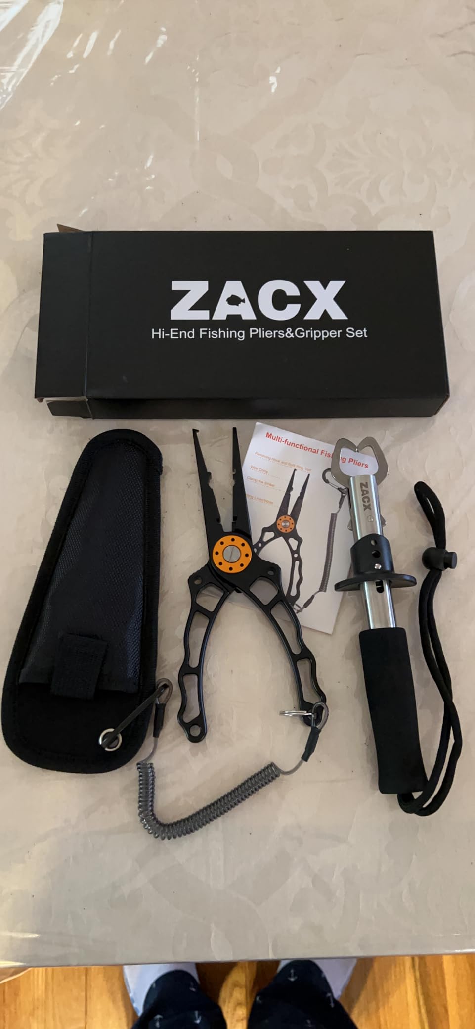 ZACX Fish Lip Gripper Pliers - Upgraded Muti-Function Hook Remover and Split Ring Pliers for Fly Fishing, Ice Fishing, Fishing Gear customer photo 2