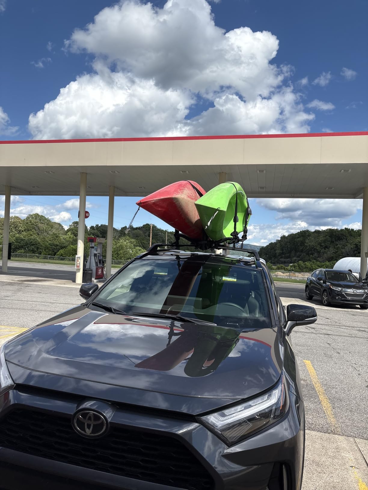 Thule Compass Kayak and SUP roof rack - Carries 2 kayaks or 2 SUPs - J-style carrier - Universal mounting hardware included - Fits 36