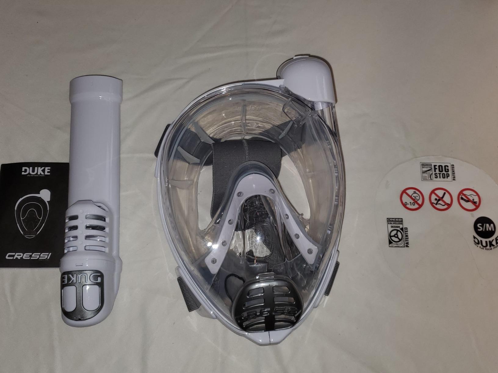 Cressi Adult Snorkeling Full Face Mask - Wide Clear View, Anti-Fog System - Easy Breathing: Safety First - New 2019 - Duke Dry: Designed in Italy: Quality Since 1946 customer photo 2