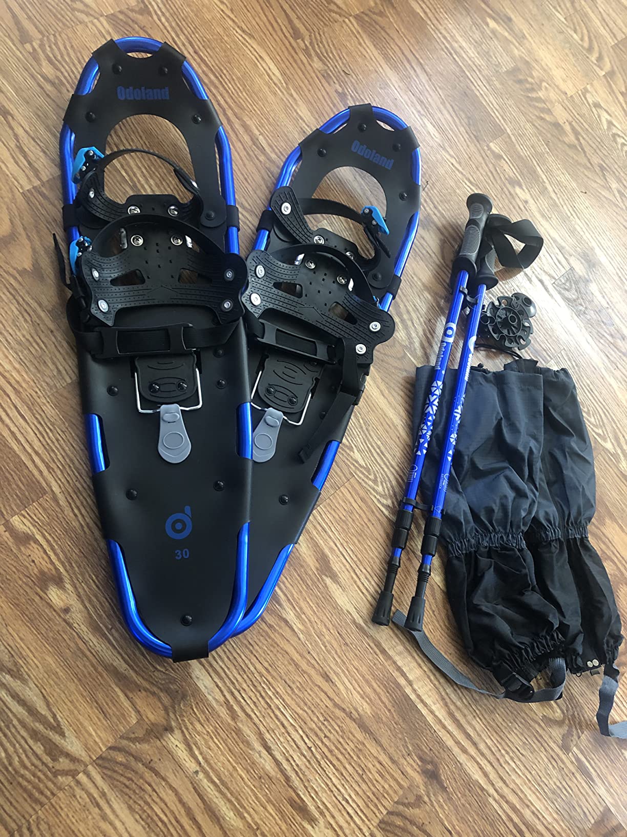 Odoland 21/25/30 Inch Snowshoes with Trekking Poles for Men Women Youth, Waterproof Snow Leg Gaiters and Carrying Bag, Lightweight Aluminum, Heel Lift, Snow Shoes Easy to Wear customer photo 1