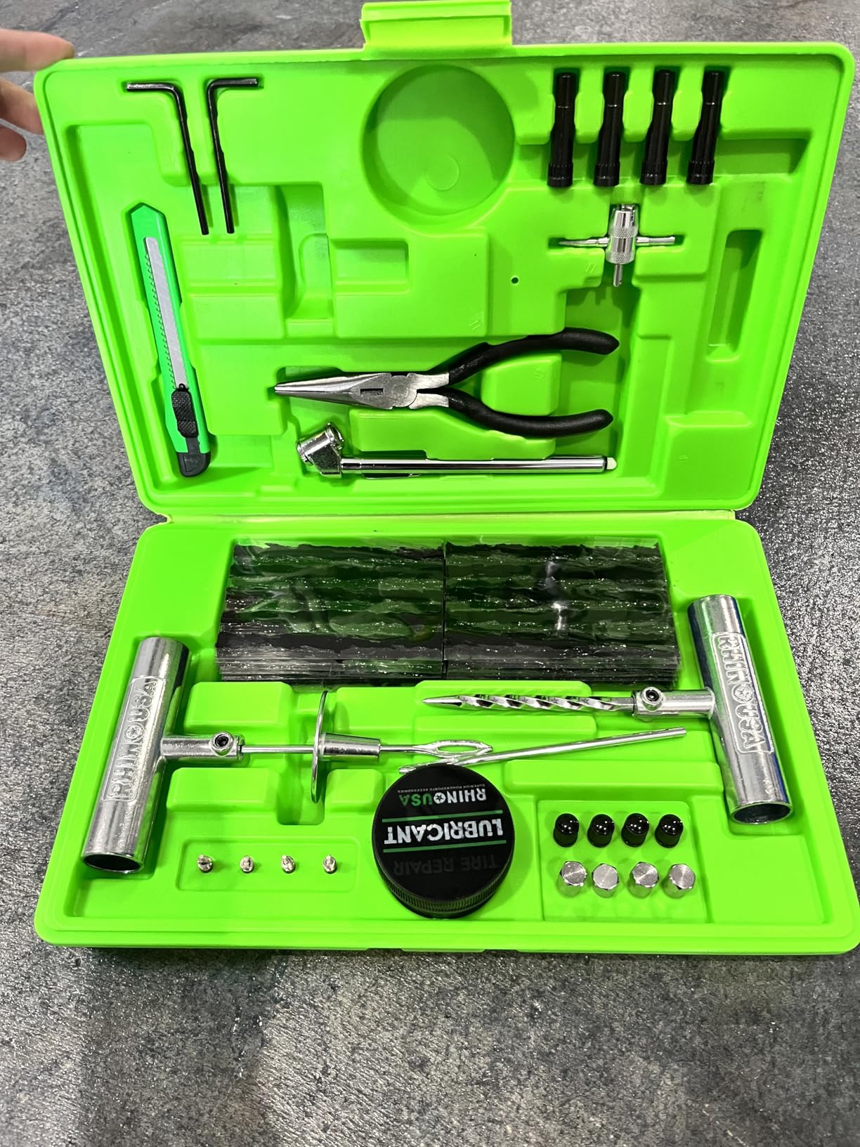 Rhino USA Tire Repair Kit (86-Piece) Professional Heavy Duty Tire Plug Kit to Fix Punctures & Patch Flats with Ease - Ultimate Tubeless Tire Repair Tools for Car, Motorcycle, ATV, UTV, RV and Trailer customer photo 2