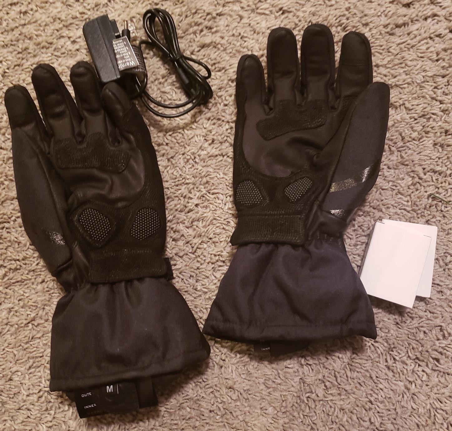 Heated for Men & Women, Heating Motorcycle Gloves with 7.4V 2200MAH Rechargeable Battery Waterproof Windproof Electric Gloves for Winter Skiing Snowboarding Snowmobile Motorcycling customer photo 2