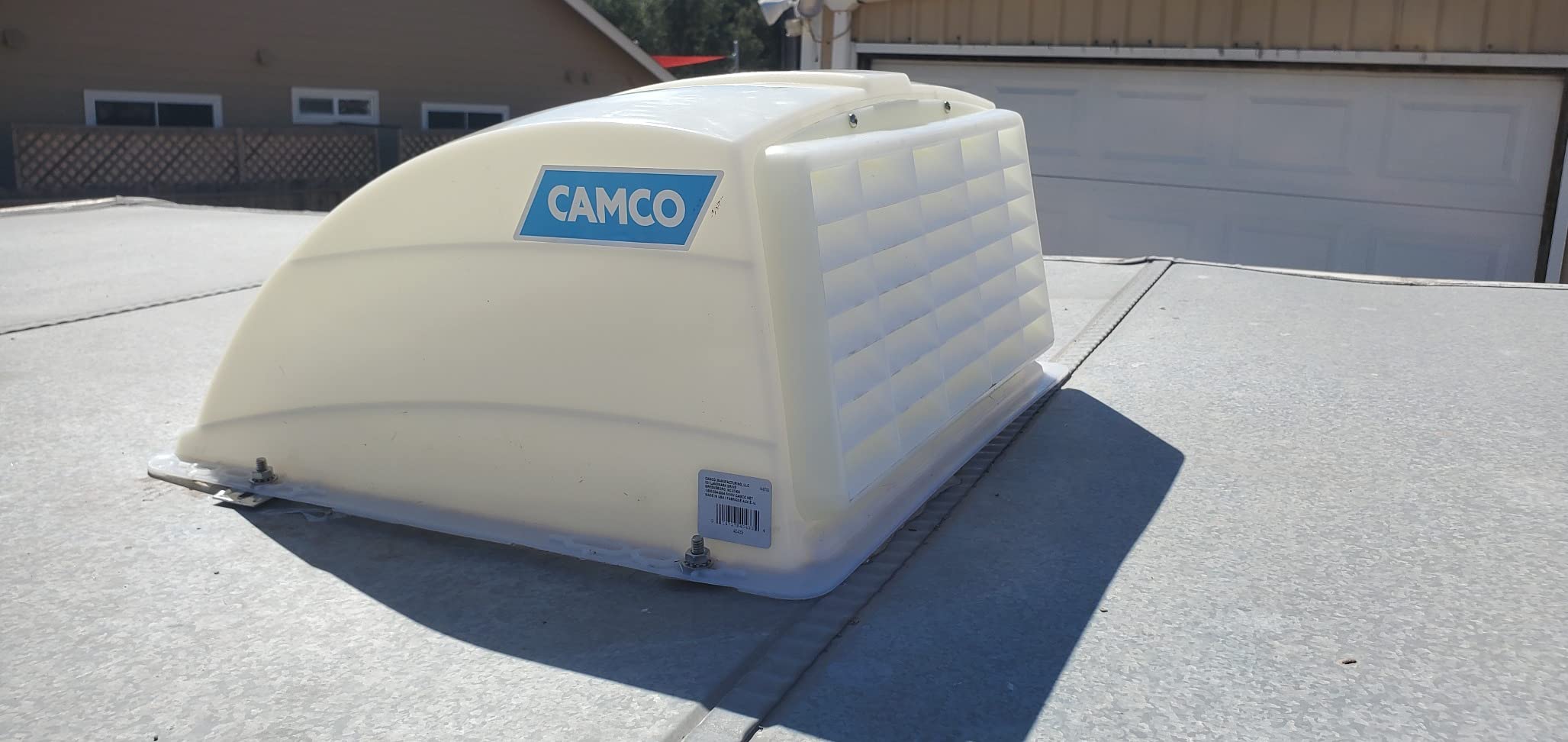 Camco RV Roof Vent Cover | Designed to Allow Fresh Air Ventilation and Light into the RV | White (21014) customer photo 2