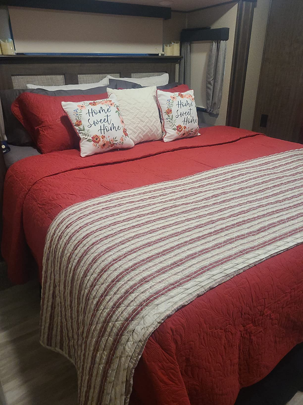 Cottingon RV King Sheets 72 x 80, Luxury Soft 100% Egyptian Cotton, 4 Pcs Camper Bedding Set to Fit Upto 15