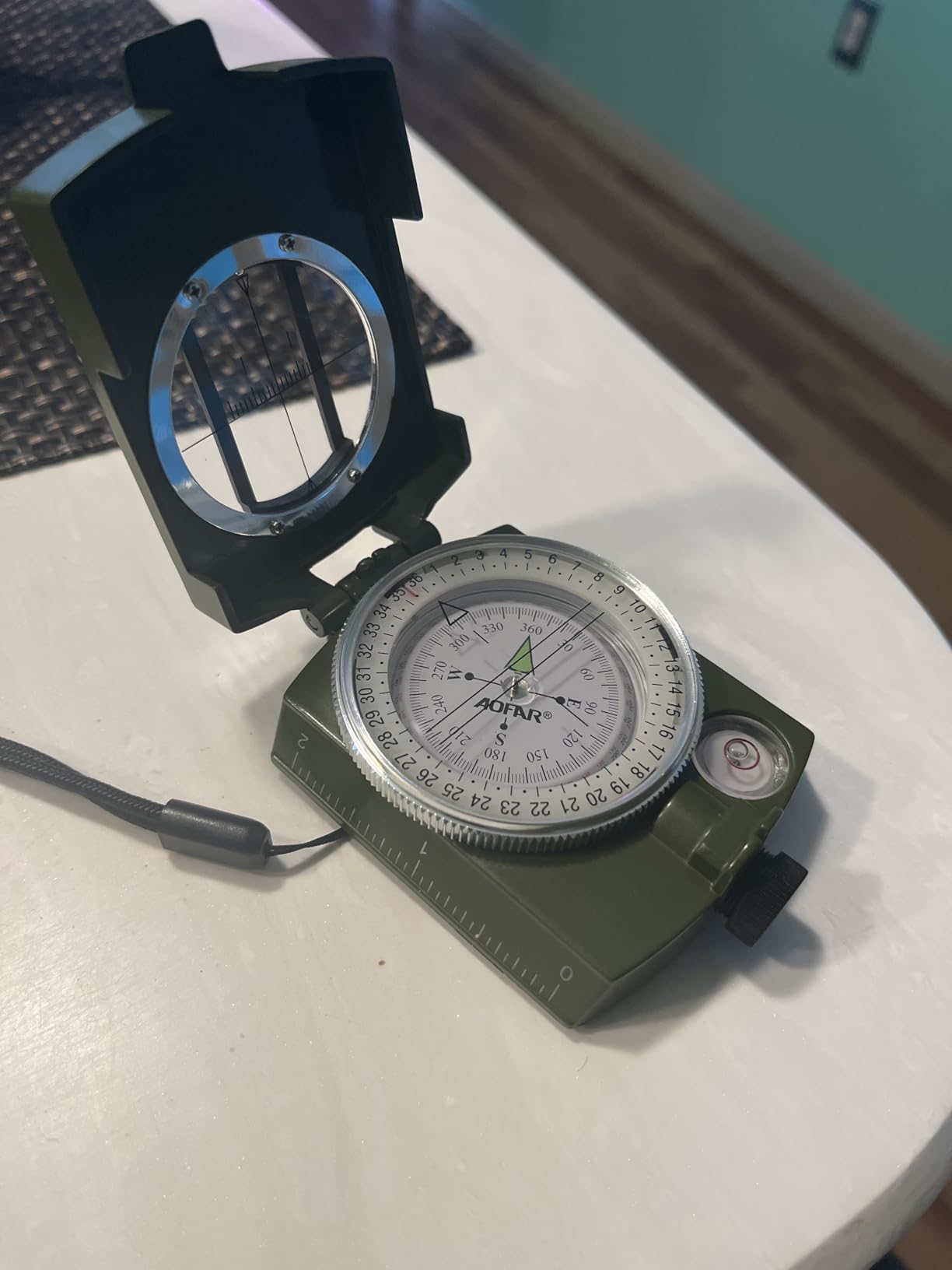 AOFAR Military Compass, AF-4580 Lensatic Sighting, Waterproof and Shakeproof with Map Measurer Distance Calculator, Pouch for Camping, Hiking customer photo 2