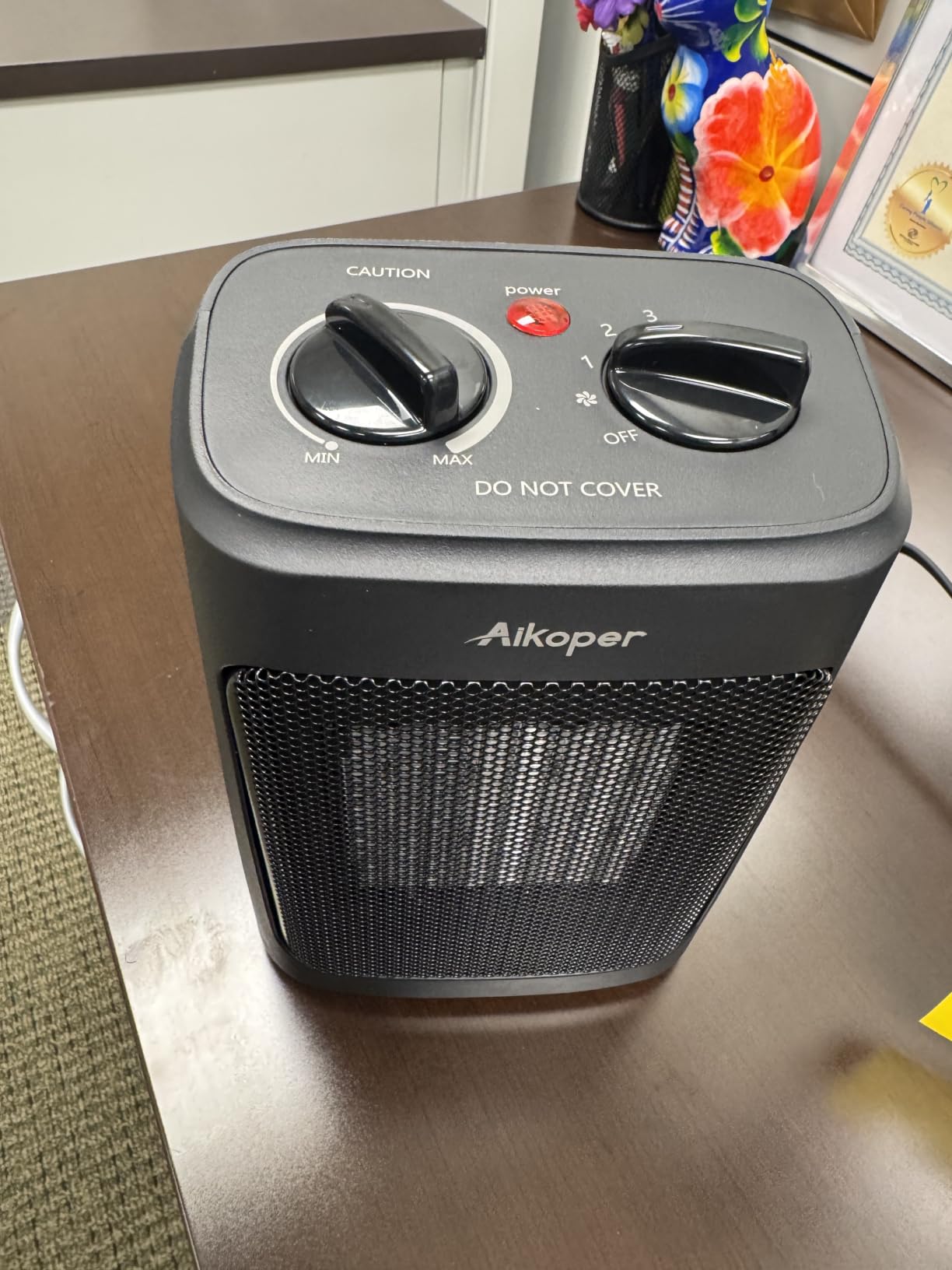 Space Heater, 1500W Electric Heaters Indoor Portable with Thermostat, PTC Fast Heating Ceramic Room Small Heater customer photo 2