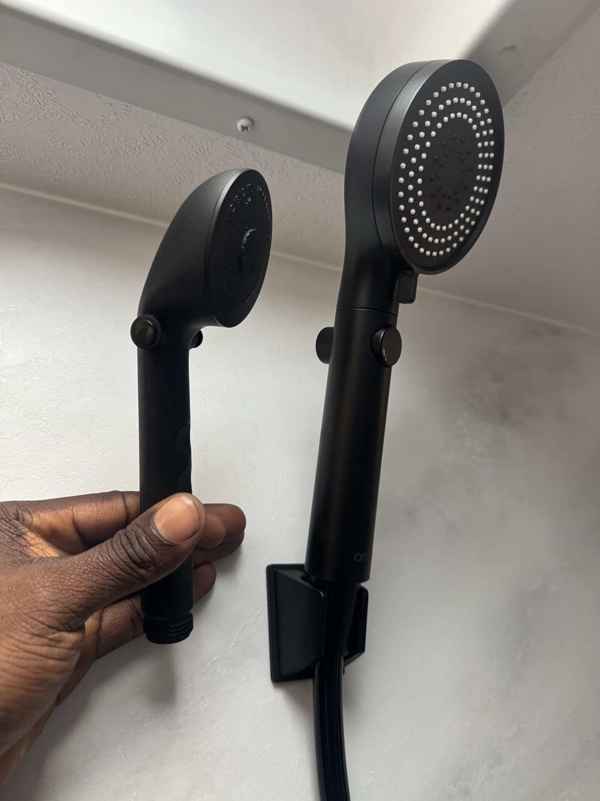 RV Shower Head with Hose, High Pressure Shower Head with Handheld On Off Switch, Travel Trailer, Motorhome and Boat and Camper Must Have RV Accessories Replacement Part, Matte Black customer photo 2