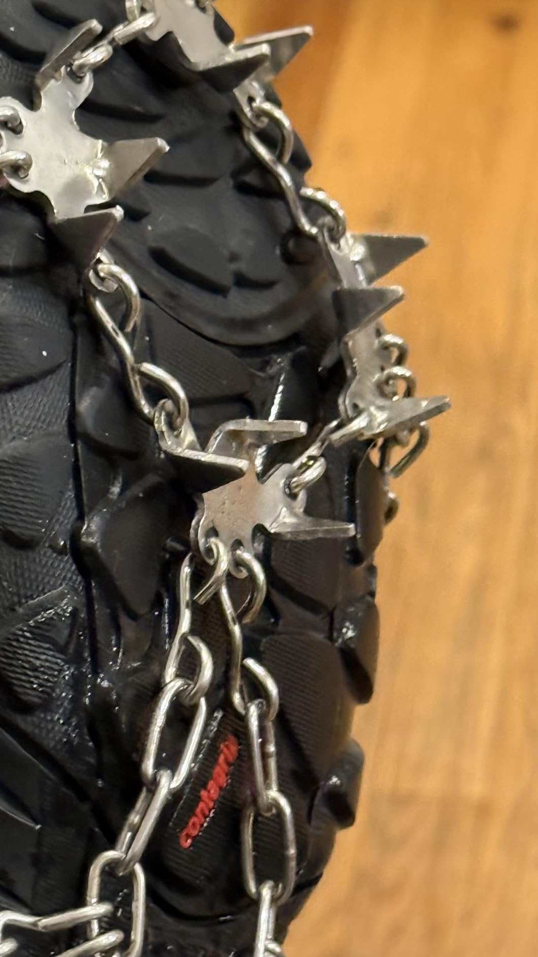 WIN.MAX Crampons for Shoes, Traction Cleats Ice Snow Grips with 19 Stainless Steel Spikes, Shoe Talons Anti - Slip Boots Spikes for Walking, Jogging, Climbing and Hiking customer photo 1