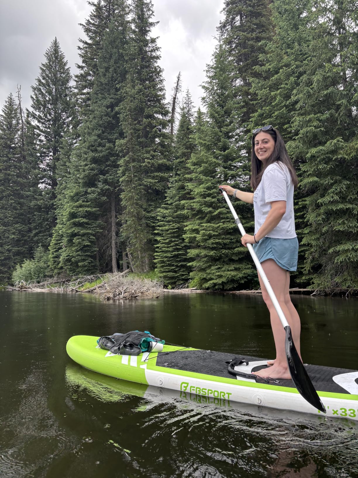 FBSPORT 11' Premium Stand Up Paddle Board, Yoga Board with SUP Accessories & Carry Bag | Wide Stance, Surf Control, Non-Slip Deck, Leash, Paddle and Pump for Youth & Adult customer photo 1