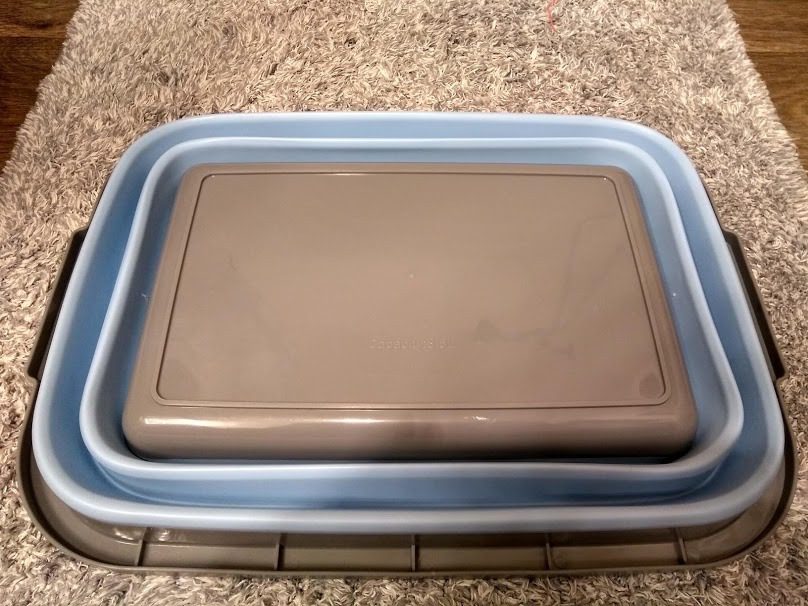 2 Pack Collapsible Sink with 2.25 Gal / 8.5L Each, Foldable Dish Tub with Lids customer photo 2