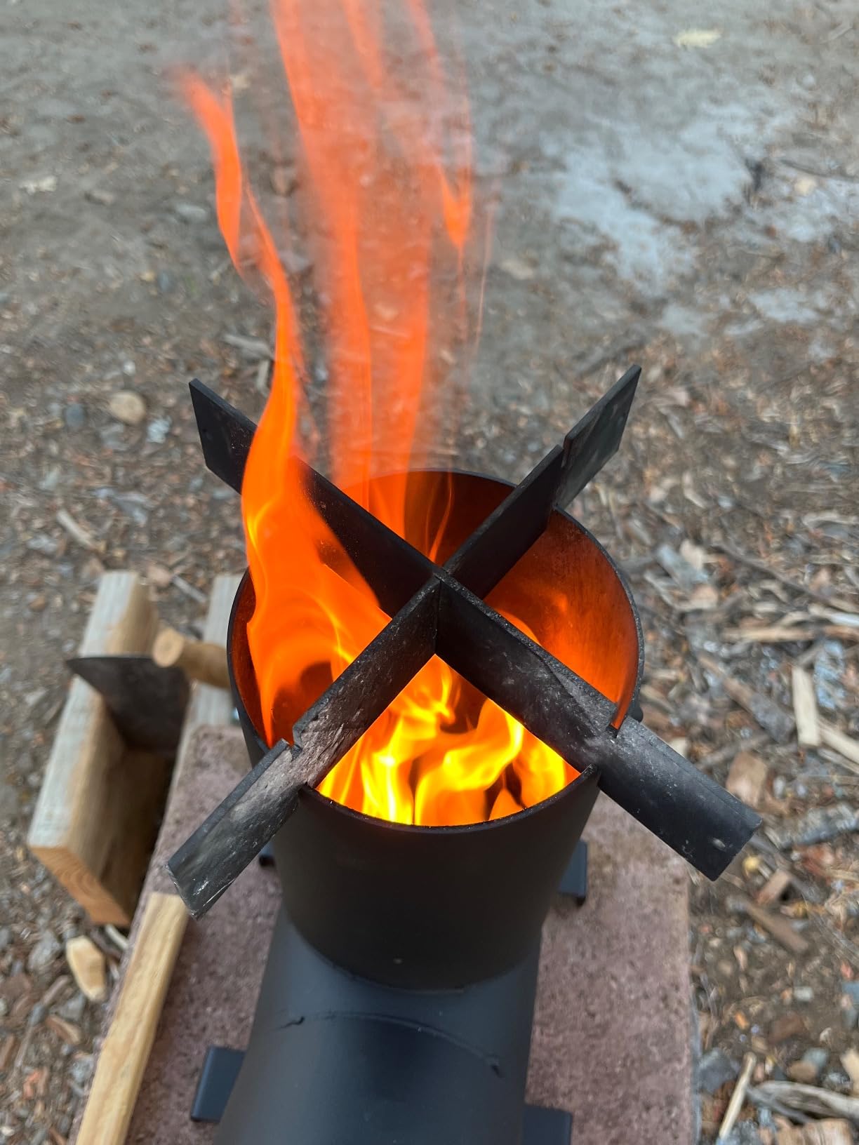 Stanbroil Portable Rocket Stove, Wood Burning Camping Stove | Cross Stand for Pot Cooking, Compact Wood Burning Stove, Ideal for Camping, Backyard & Outdoor Cooking customer photo 1