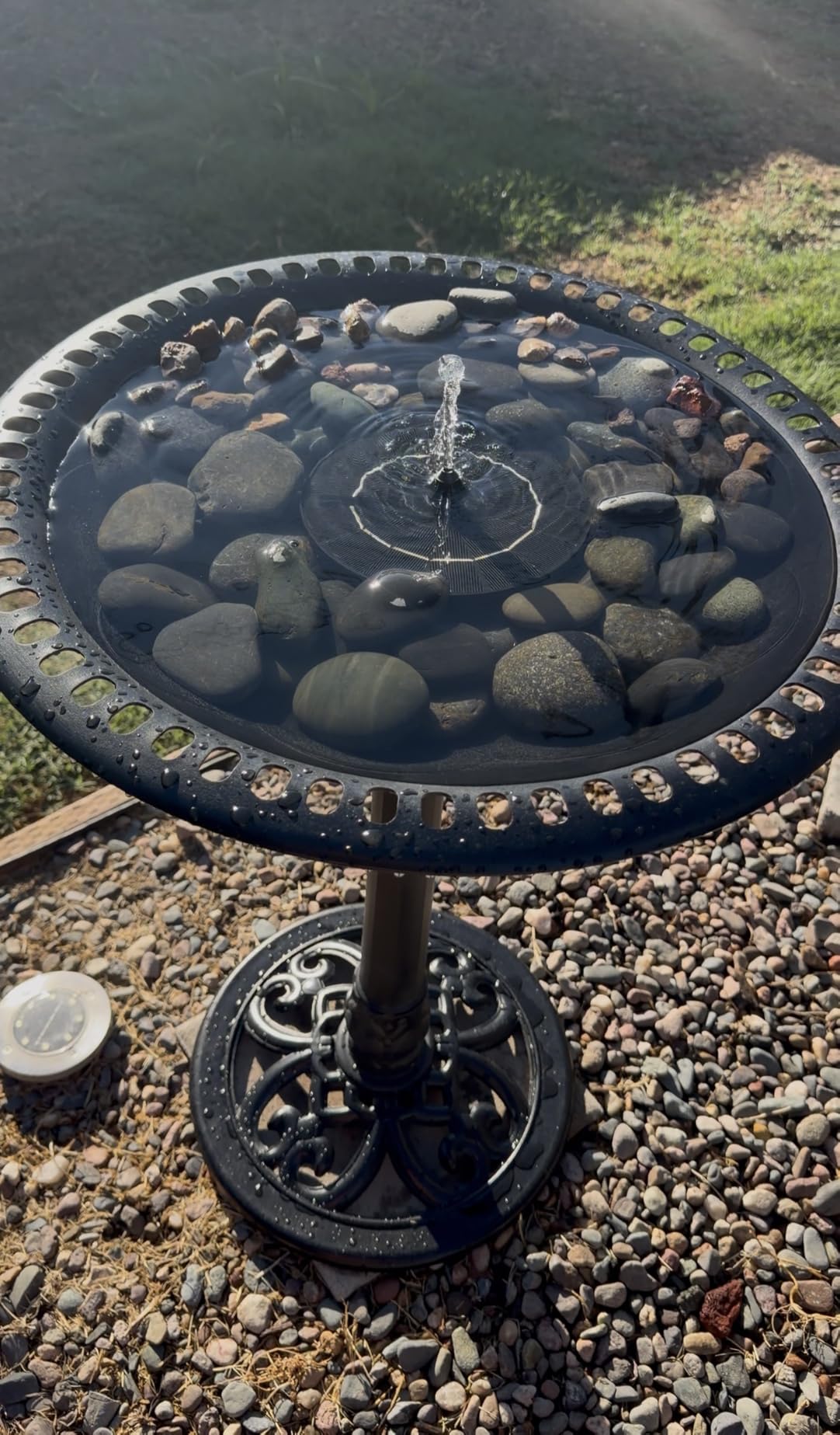 Mademax Upgraded Solar Fountain with 4 Easy Install Nozzle and Fixer, Solar Powered Fountain Pump for Bird Bath, Garden, Pond, Pool, Fish Tank, Outdoor customer photo 1