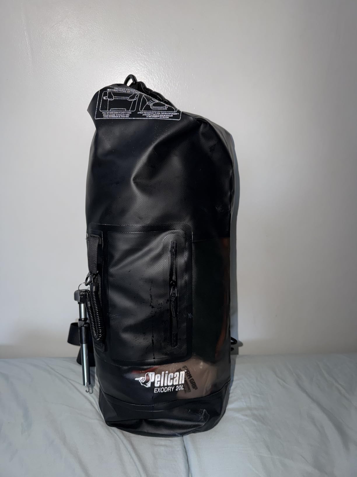 Pelican ExoDry 30L Large Drybag - Waterproof - Backpack-Type Shoulder Straps - Thick & Lightweight - Roll Top Compression for Kayaking, Rafting and Fishing - Black customer photo 2
