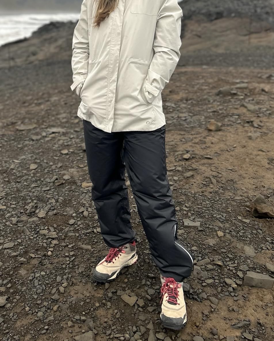 33,000ft Women's Rain Pants, Lightweight Waterproof Rain Over Pants, Windproof Hiking Pants for Outdoor, Fishing, Rainy Day customer photo 1