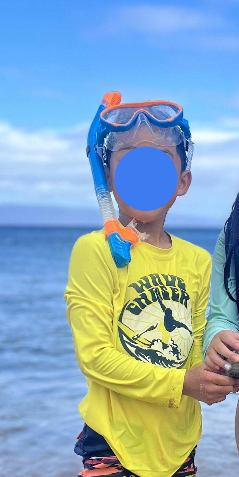 Kids Mask Fins Snorkel Set Snorkeling Packages, with Diving Mask, Snorkel, Adjustable Swim Fins, Mesh Bag, Anti-Fog Anti-Leak Snorkeling Gear for Kids for Snorkeling Swimming Diving customer photo 2