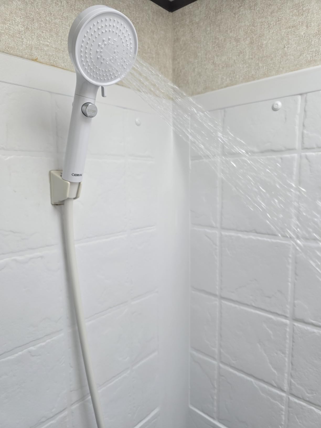 RV Shower Head with Hose and On/Off Button, High Pressure 5 Mode Shower Head Replacement, Easy Install, White -Upgrade for RV, Camper, Van, Travel Trailer, Motorhome, Boat and Tiny Home customer photo 2