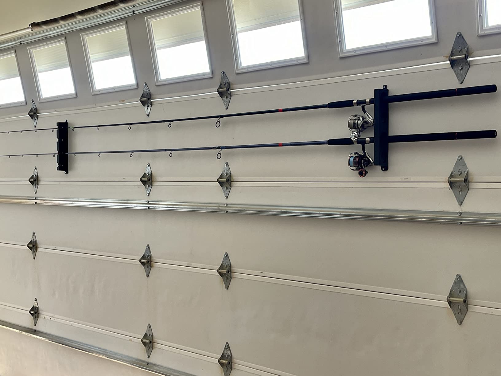 Berkley Twist Lock Fishing Rod Rack, Stores 4 Rods, Black, Soft Foam Grip Pads Protect Rod Finishes customer photo 2