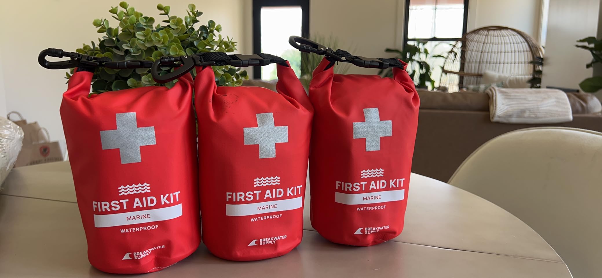 Breakwater Supply Waterproof Marine First Aid Kit for Boat, 100 Piece, Red | Boat Safety Tool Kit, AFAK Emergency Supplies in Dry Bag, IFAK Trauma Kit, for Kayaking, Jet Ski, Fishing, Surfing, Sailing customer photo 3
