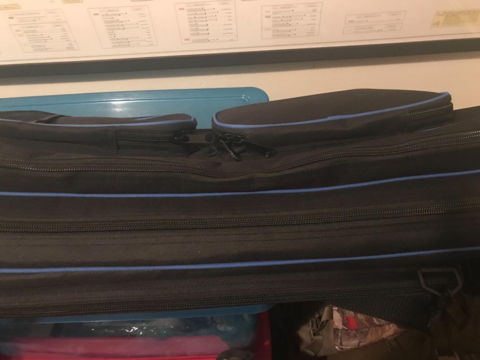 Ice Fishing Rod Case - Water-Resistant Travel Rod & Reel Case with Hard Shell Tube, Spinning Rod & Tip-Up Storage - Fishing Pole Bag for Travel - Fits 8 Setups - 36 inches customer photo 1