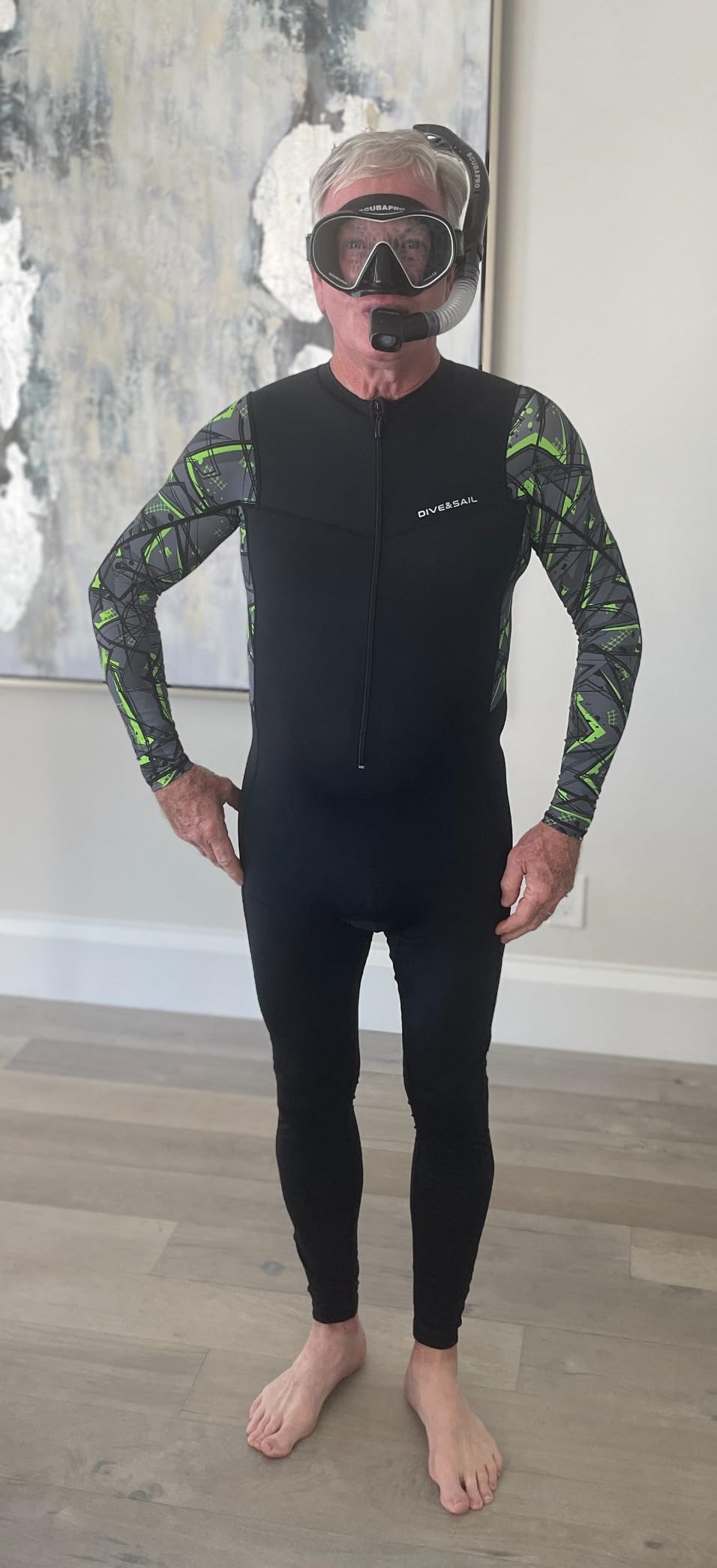 Dive Skins for Women Men Full Body Swimsuit Rash Guard Scuba Skin Thin Wetsuit, One Piece Long Sleeve Quick Dry Diving Skin UV Protection Surfing Spandex Wet Suit for Snorkeling Water Sport customer photo 1
