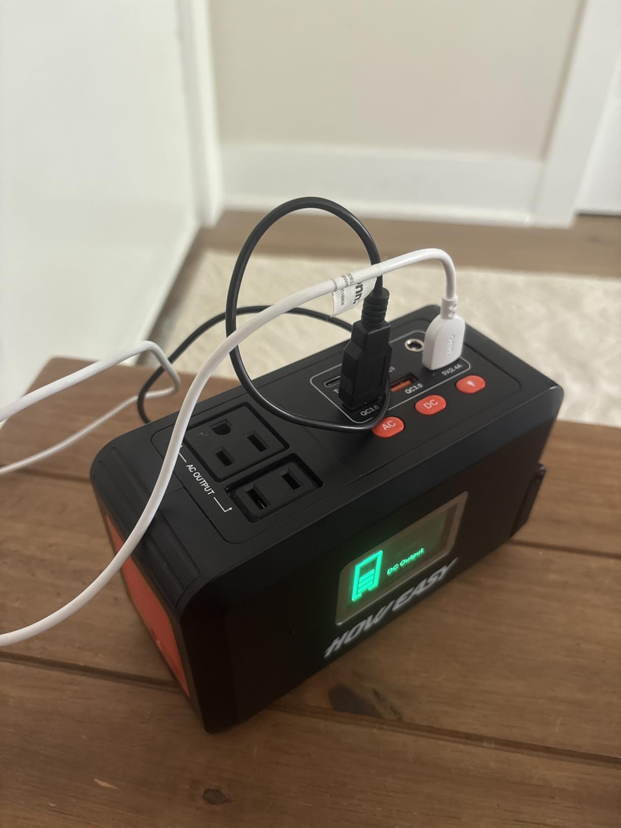 HOWEASY Portable Power Station,120W(240W Peak) Solar Generator,88Wh Lithium Battery Power with 110V AC Outlet/DC/USB/LED Light for Outdoor Camping Trip Hunting Emergency(Solar Panel Optional) customer photo 1