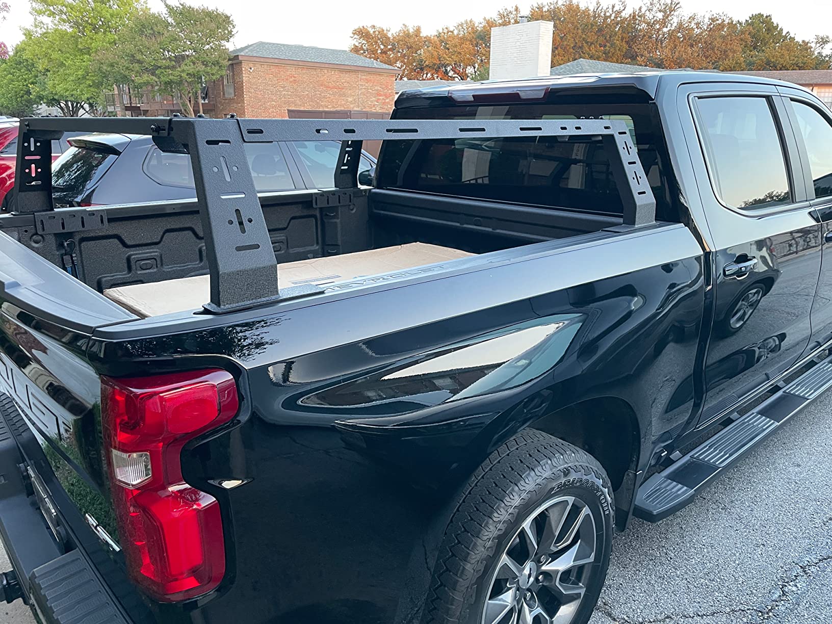 Tyger Auto Plate Style Overland Bed Rack for Full-Size Pickup Trucks | Compatible with Ram 1500 & HD, Ford F-Series, Silverado, Sierra, Titan & XD (see image for size chart) | TG-BK2U55637, Black customer photo 1
