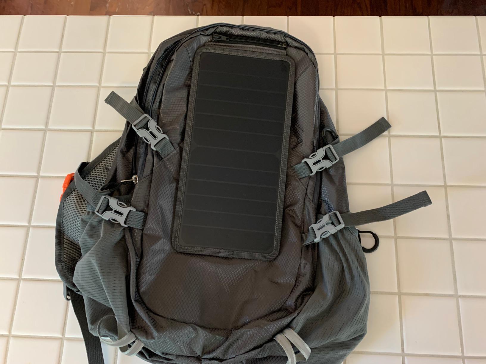 Solar Backpack Foldable Hiking Daypack With 5V Power Supply customer photo 1