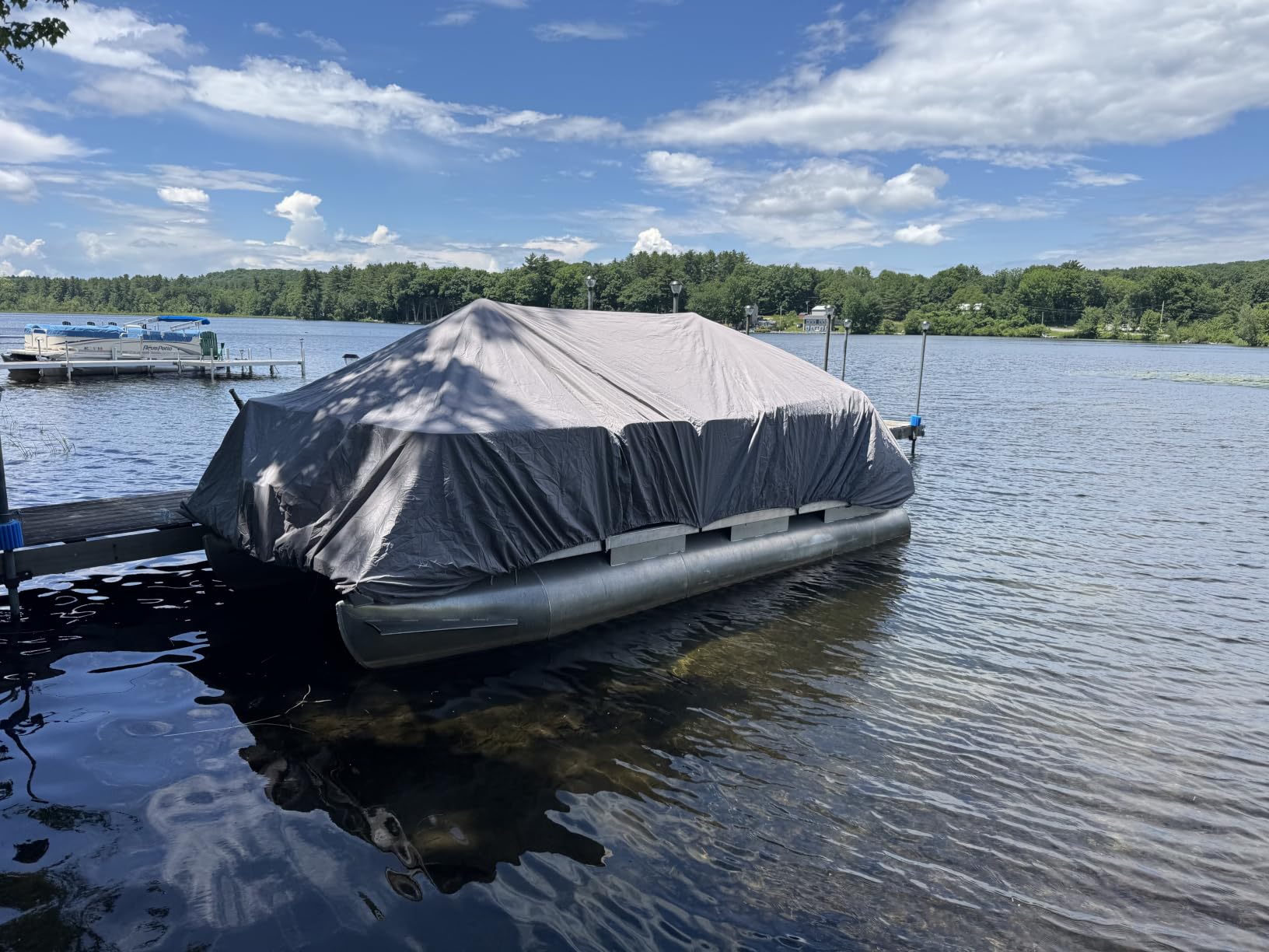 Solim 22-24FT Pontoon Boat Cover, 1200D Heavy Duty Waterproof, UV Resistant | Marine Grade Oxford Fabric customer photo 2