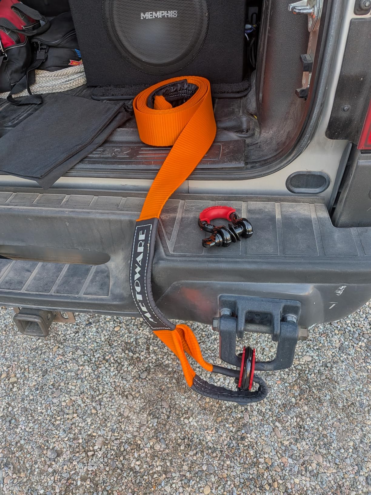 Heavy Duty Tow Strap Recovery Kit with D Ring Shackle, 3
