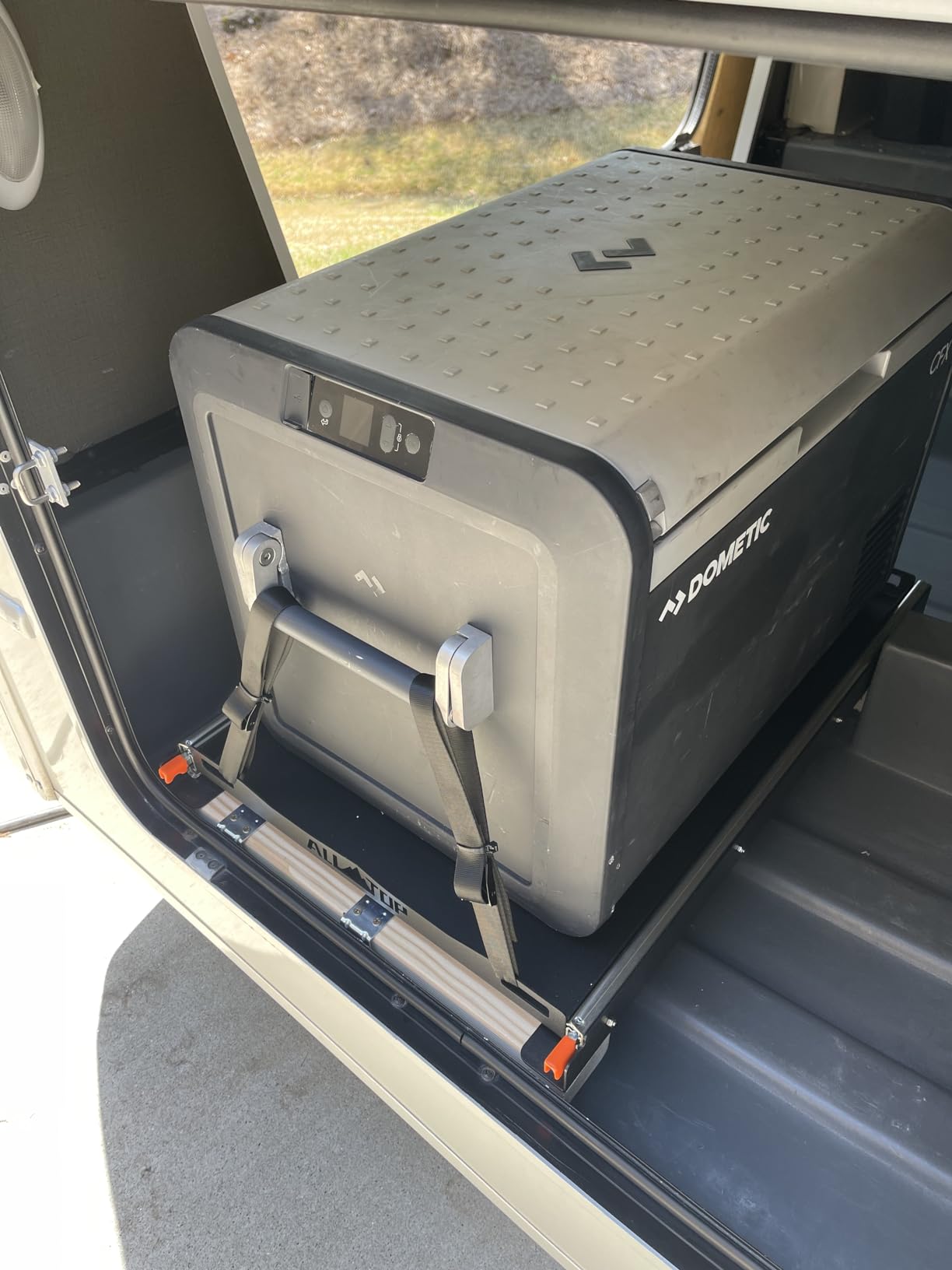 ALL-TOP Fridge Slide (Inner 29.3 x 18.7in) Vehicle Refrigerator Freezer Slider with 4 Buckle Straps, Universal Fit, Max 287 LBS, 3rd Gen customer photo 2
