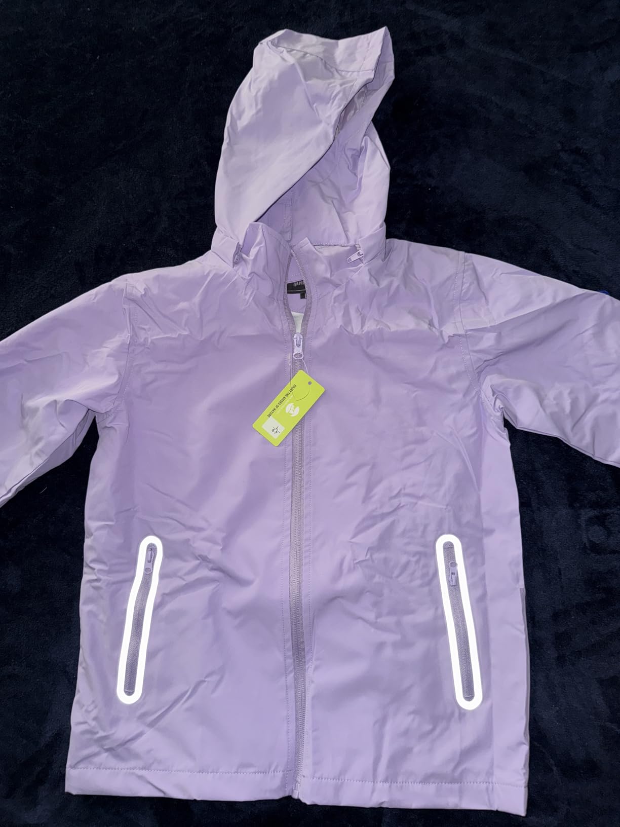 SaphiRose Kids Waterproof Rain Jacket Mesh Lined with Removable Hood customer photo 1
