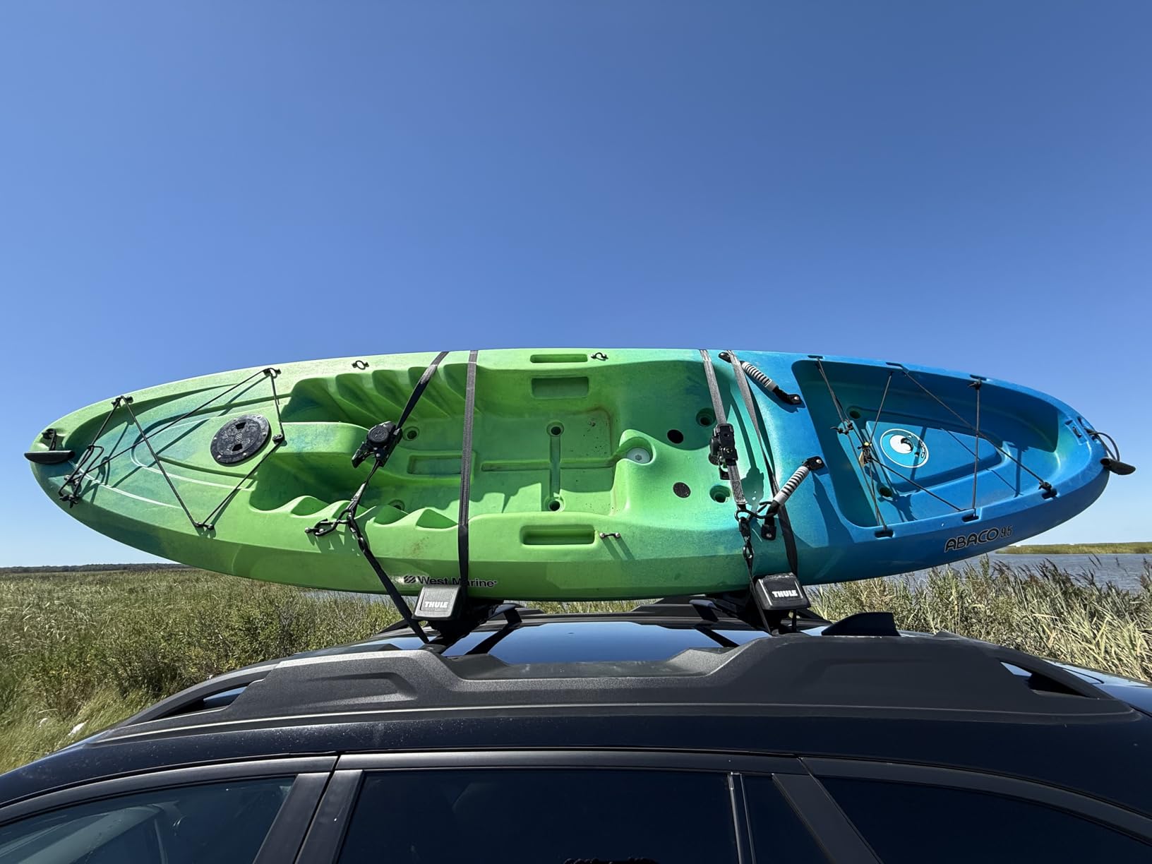 Thule Hull-a-Port XTR, Carry Up To 2 Kayaks, Folds Flat, Locks To Roof Rack customer photo 1