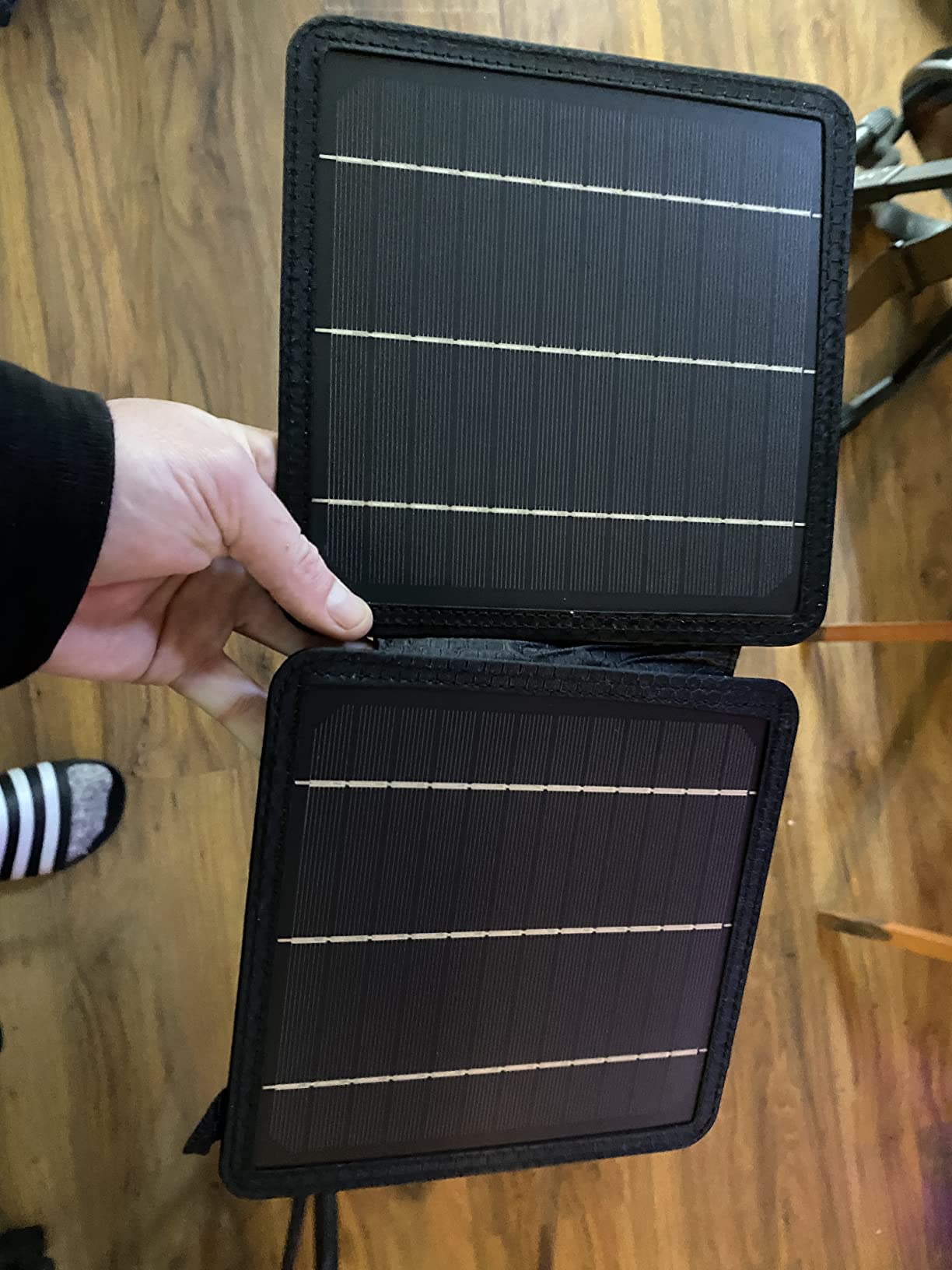 BLAVOR 10W Portable Solar Charger(5V/2A Max), Small Foldable Solar Panel with USB-C USB-A Outputs Compatible with Cell Phone Tablet, IPX4 Waterproof for Camping, Hiking, Backpacking customer photo 2