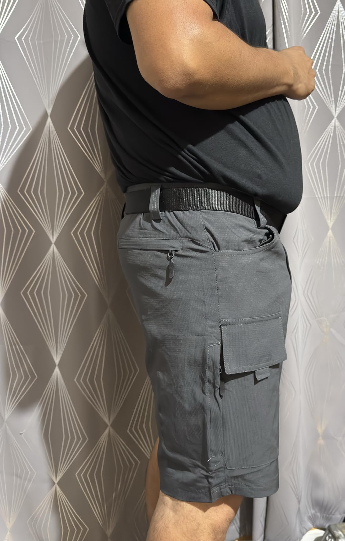 Men's Hiking Cargo Shorts: Quick Dry Lightweight with 6 Pockets customer photo 2